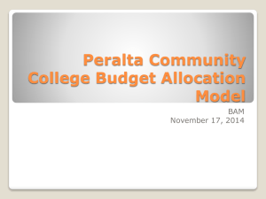 Peralta Community College Budget Allocation