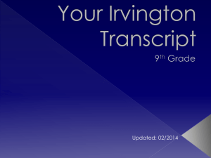 Your Irvington Transcript - Fremont Unified School District