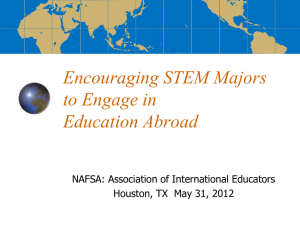 Encouraging STEM Majors to Engage in Study Abroad