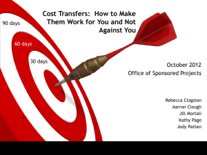 Cost Transfers: How to Make Them Work for You and Not Against You