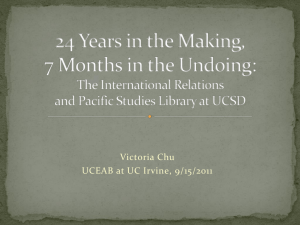 Closure of the IR/PS Library at UCSD: Logistics, Impact, and