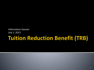Tuition Reduction Benefit (TRB)