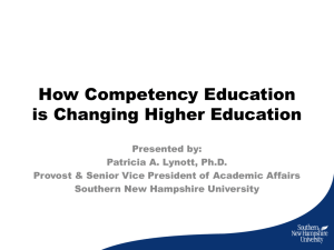How Competency Education is Changing Higher