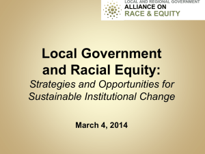 Webinar PowerPoint: Racial Equity in Our Cities