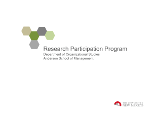 Research Participation Presentation