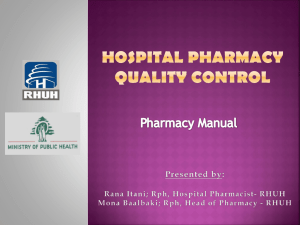 Pharmacy Manual