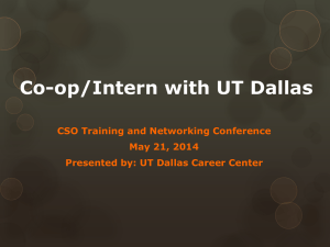 Co-op/Intern with UT Dallas