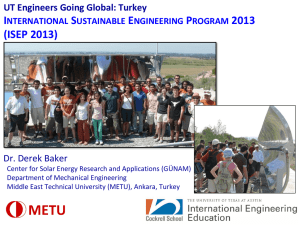 UT Engineers Going Global: Turkey International Sustainable