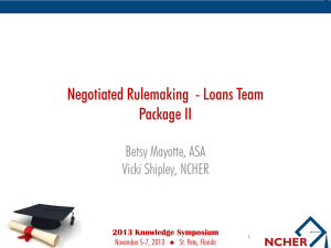 Negotiated Rulemaking - Loans Team Package II
