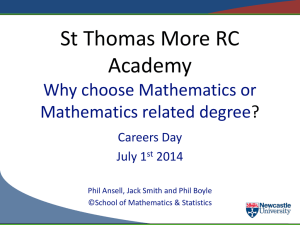 StThomasMore2014 - School of Mathematics and Statistics