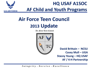 AF Teen Council - 4-H Military Partnerships
