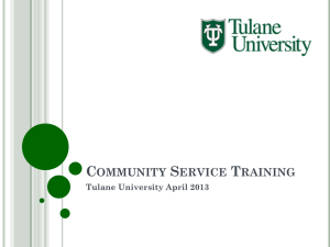 Community Service Training Module