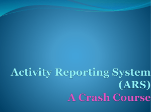 Training for the UIUC On-Line Activity Reporting System