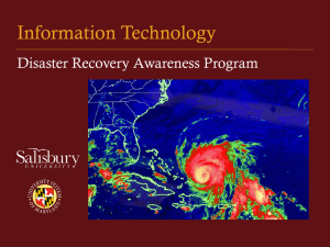 Disaster Recovery Awareness PowerPoint
