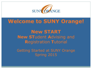 New START Review - Getting Started at SUNY Orange