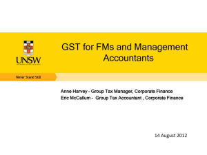 GST for Finance Managers