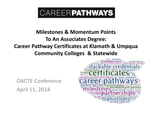 Career Pathway Certificates at Klamath & Umpqua