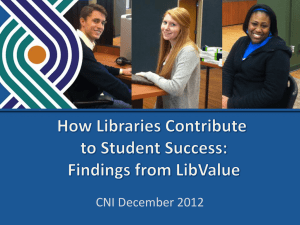 How Libraries Contribute to Student Success: Findings from