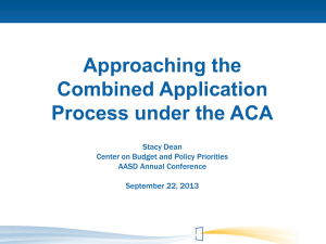 ACAApplicationsSession - American Public Human Services