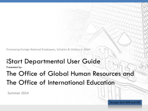 iStart Departmental User Guide - Office of International Education