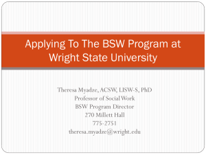 Applying To Social Work at Wright State University