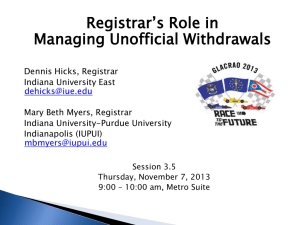 Registrar`s Role in Managing Unofficial Withdrawals