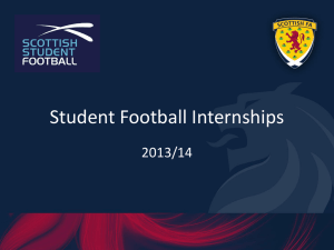 Scottish FA Coaching Internship 2012/13