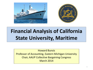 Financial Analysis of California State University, Maritime