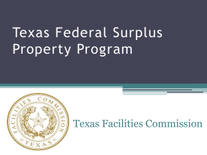 The Texas Federal Surplus Property Program