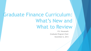 Graduate Finance Curriculum