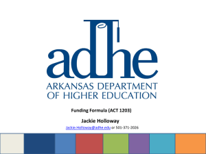 PPT - Arkansas Department of Higher Education