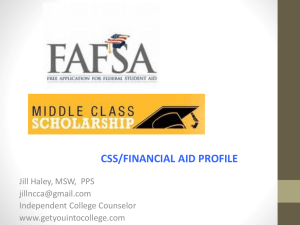 Financial Aid Night 2014 PowerPoint presentation
