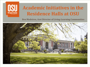 Academic Initiatives in the Residence Halls at OSU
