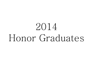 2014 Honor Graduates