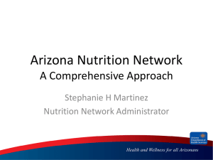 Arizona Nutrition Network: A Comprehensive Approach