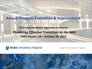 Annual Program Evaluation & Improvement