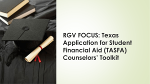 Texas Application for Student Financial Aid (TASFA) Counselors