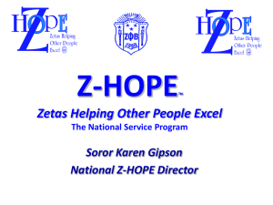 Z-HOPE - Zeta Phi Beta Sorority, Inc. | State of Maryland