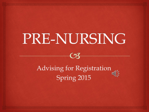 Nursing Spring 2015 Registration Information