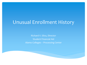 Unusual Enrollment History