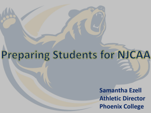 Preparing Students For NJCAA Presentation 1