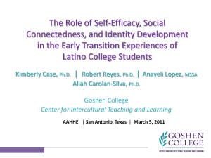 The Role of Self-Efficacy, Social Connectedness and Identity