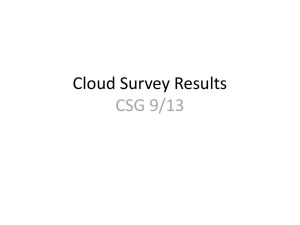 PowerPoint Presentation - Cloud Survey Results (some, more later)