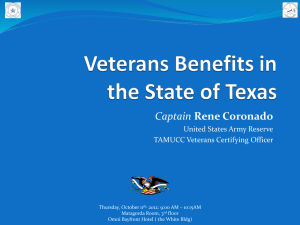 Veterans Benefits - Administration and Processing