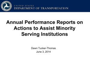 Annual Performance Reports on Actions to Assist