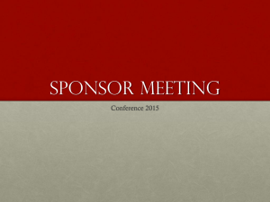 Sponsor Meeting Powerpoint