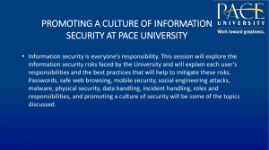 Promoting a culture of Information Security at Pace University