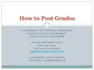 How to Post Grades - University of Central Missouri