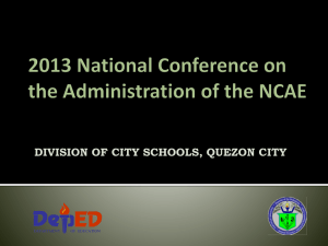 NCAE - Official Website of the Division of City Schools, Quezon City