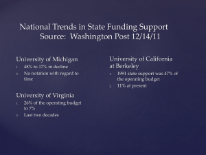 National Trends in State Funding